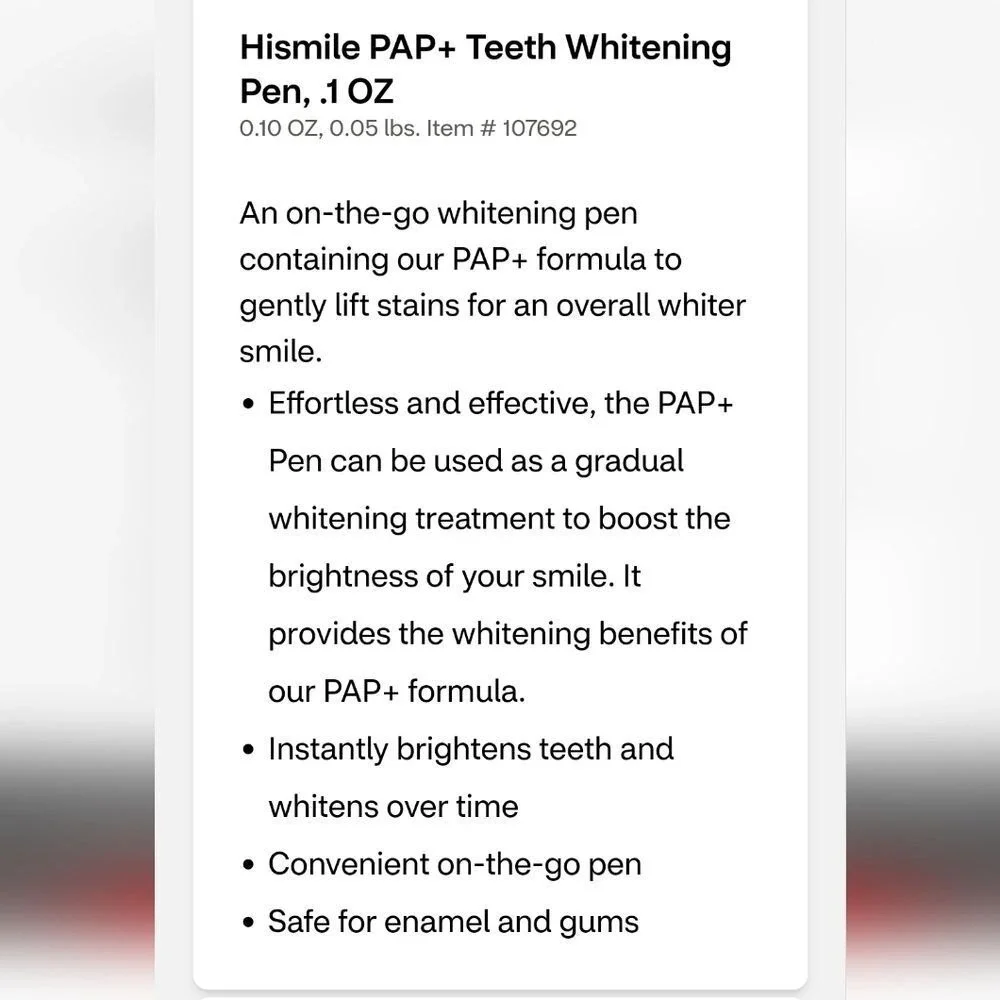 Hismile‎ PAP+ Pen Teeth Whitening